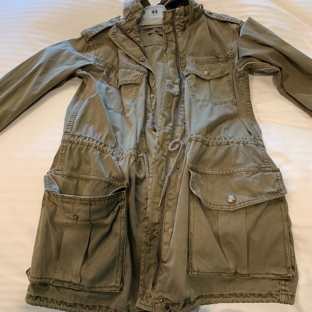 Army Green long utility jacket